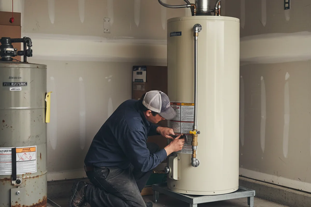 Water heater and shutoff valve replacement in Dugway